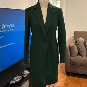 Zara Dark Green Women's Blazer Coat
